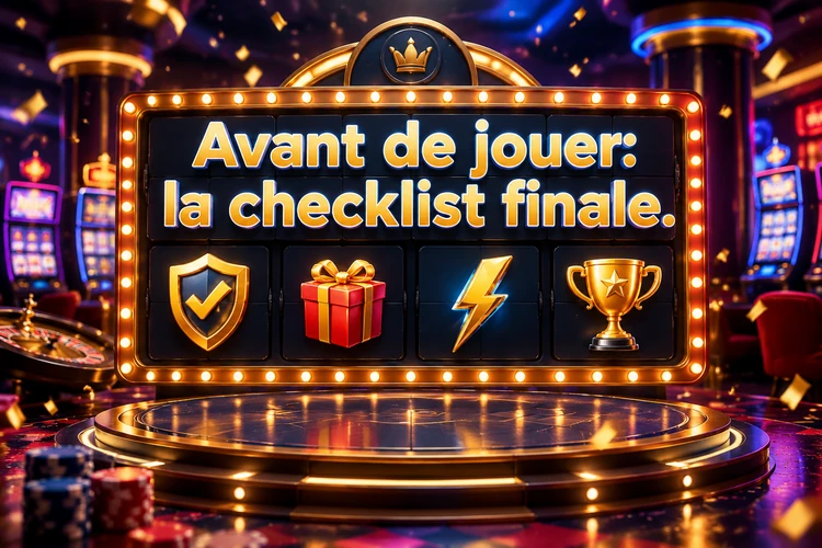 Avant de jouer: la checklist finale