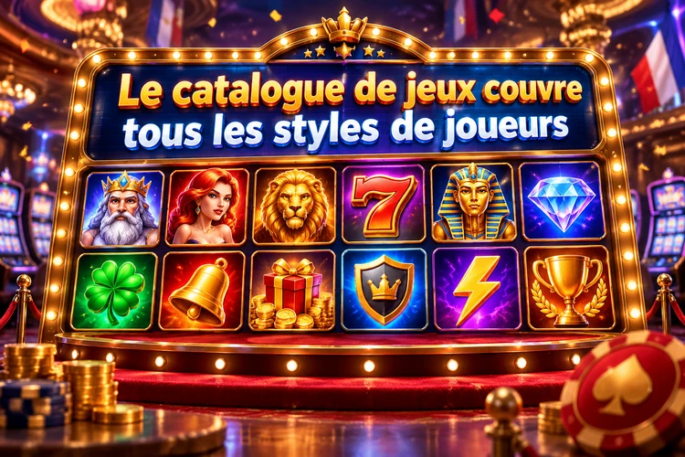 Le catalogue de jeux couvre tous les styles de joueurs
