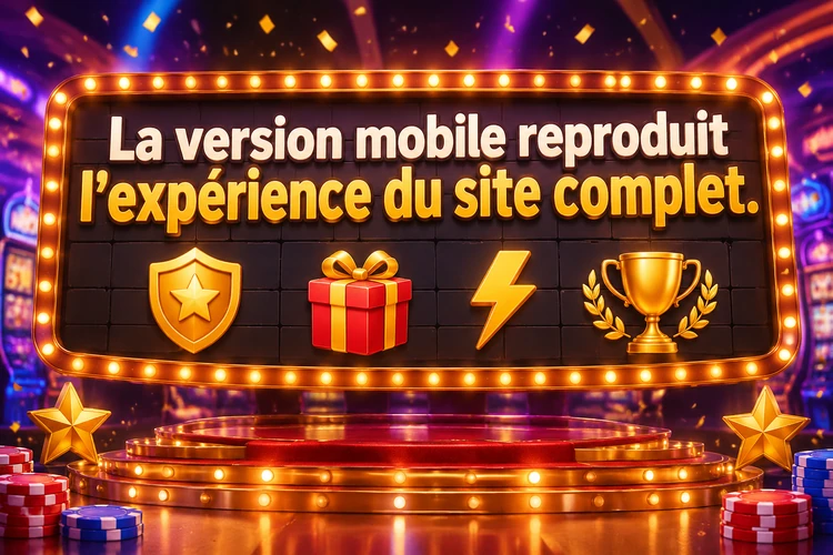 La version mobile reproduit l’expérience du site complet